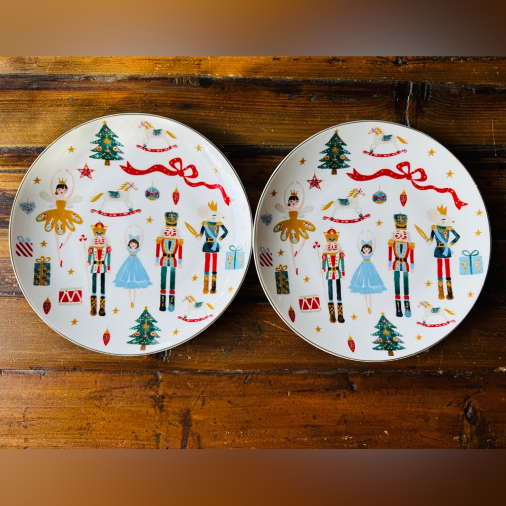 Christmas Nutcracker Salad Plates Set of 2 - Picture 5 of 5